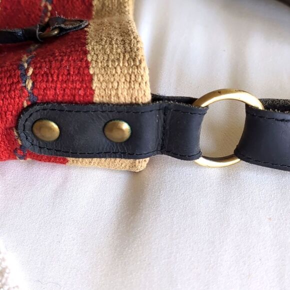 RAJ Anthropology 90s Kilim Dhurrie Carpet Bag - Picture 10 of 12